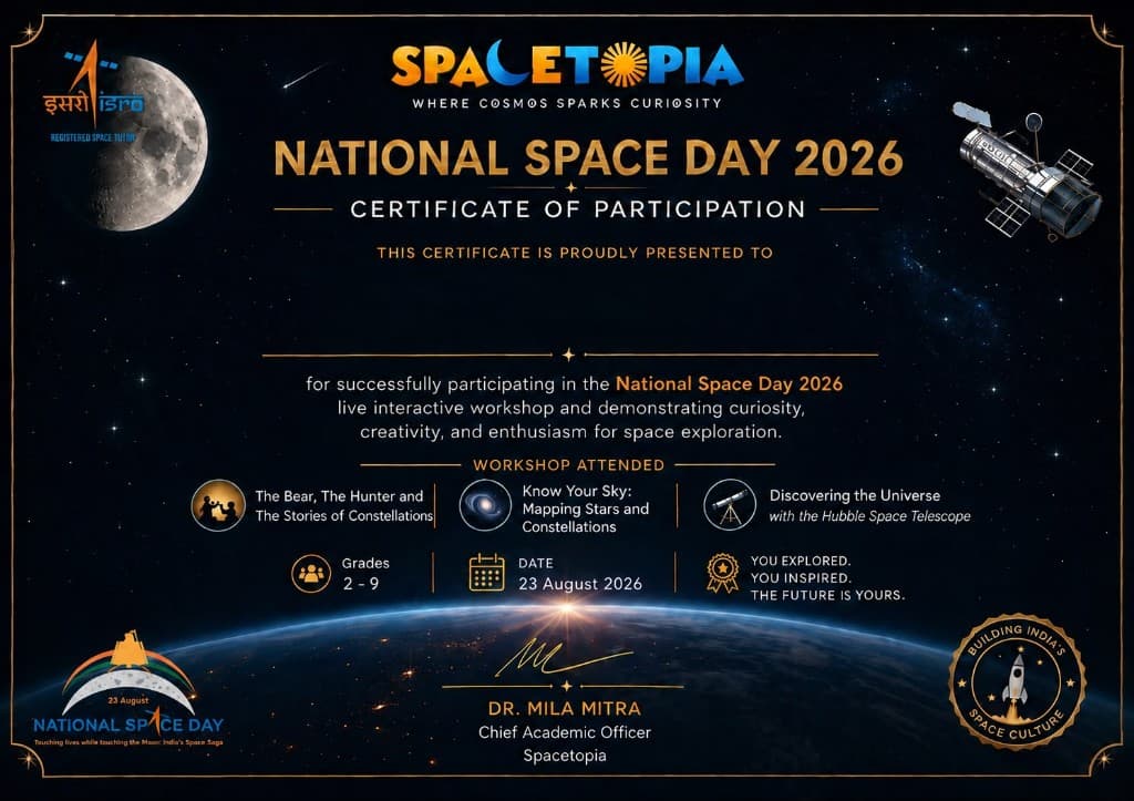 Sample Certificate of Participation for National Space Day 2026