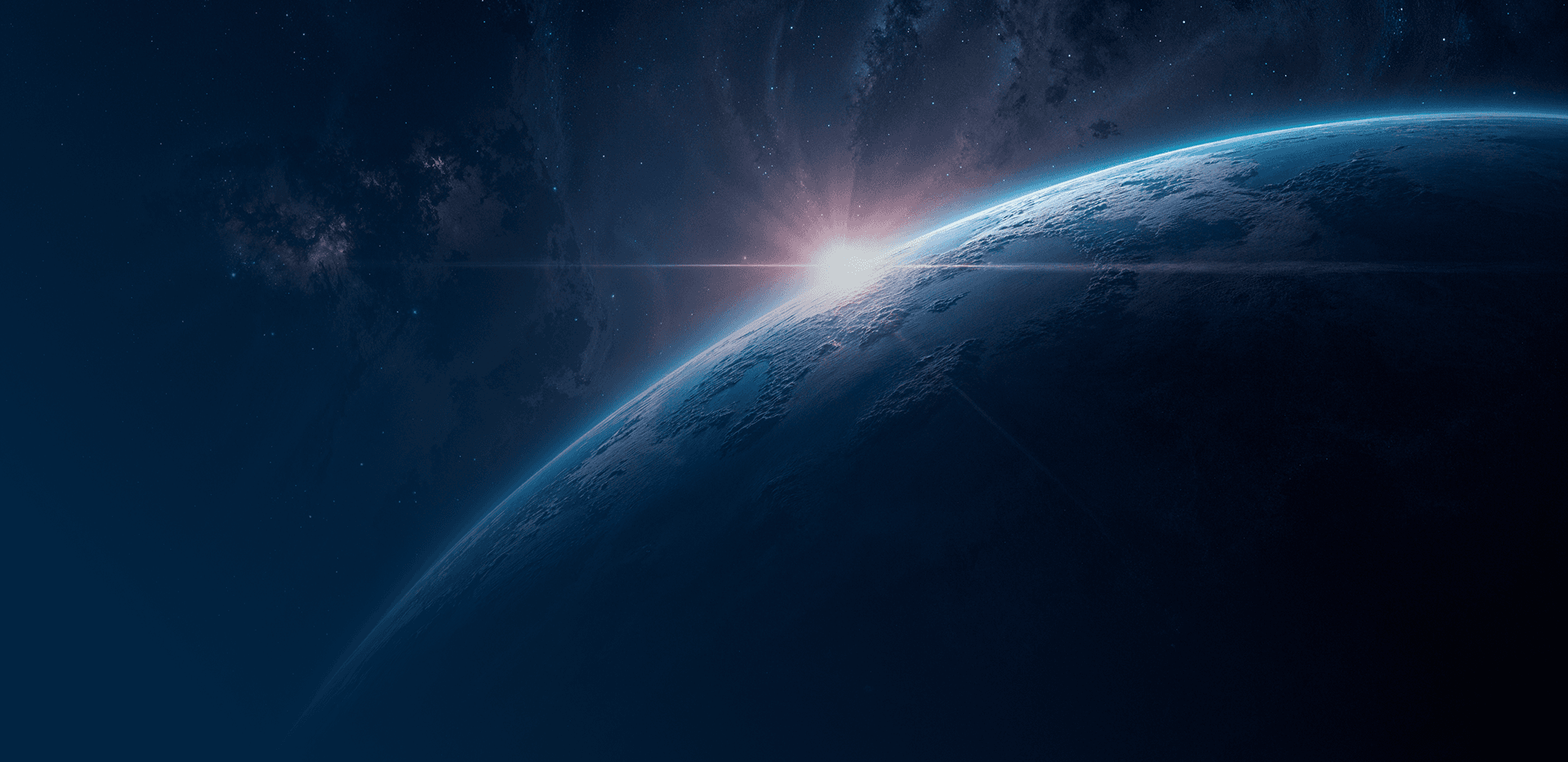 Space background with planets and stars